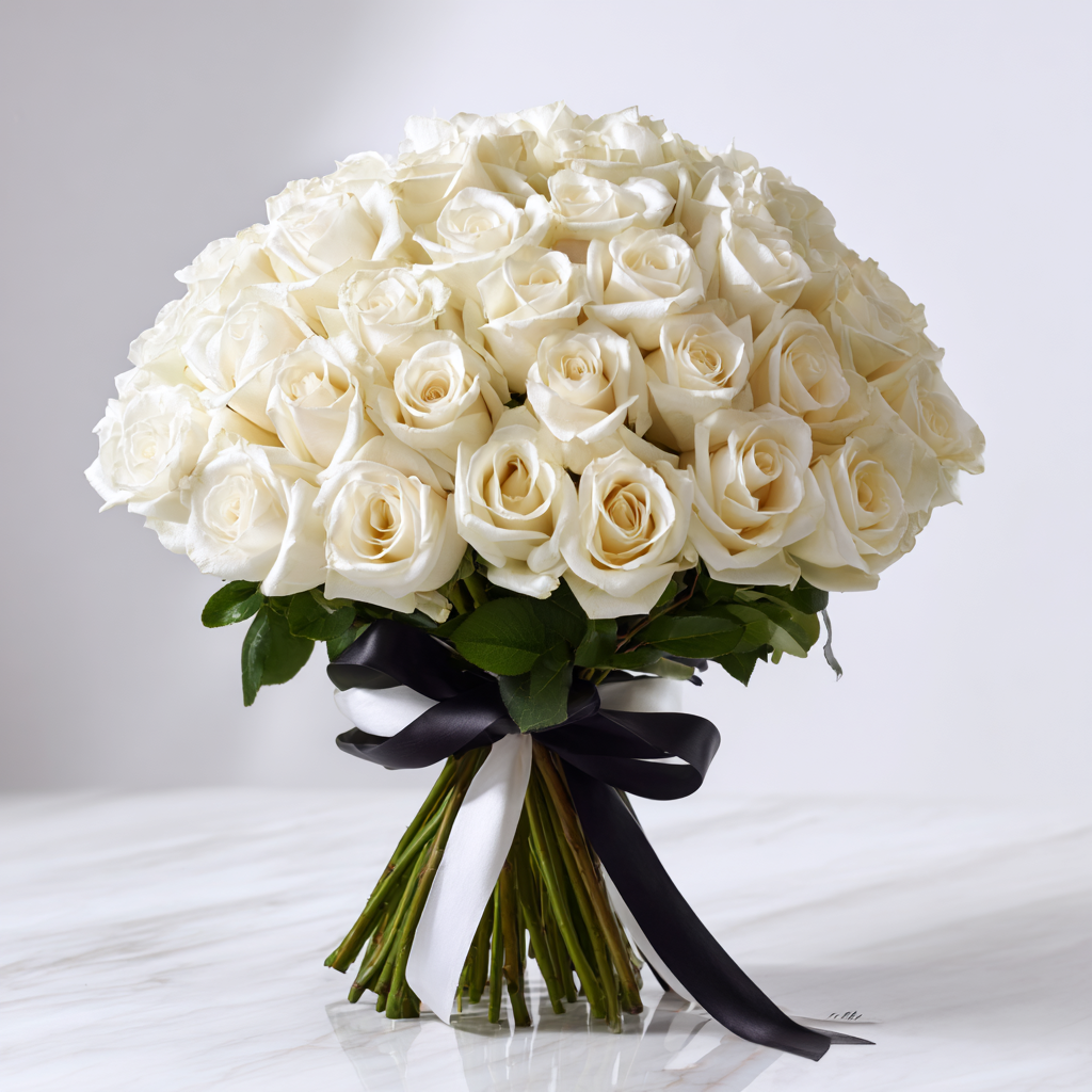 Eleganza Neve : 51 rose bianche