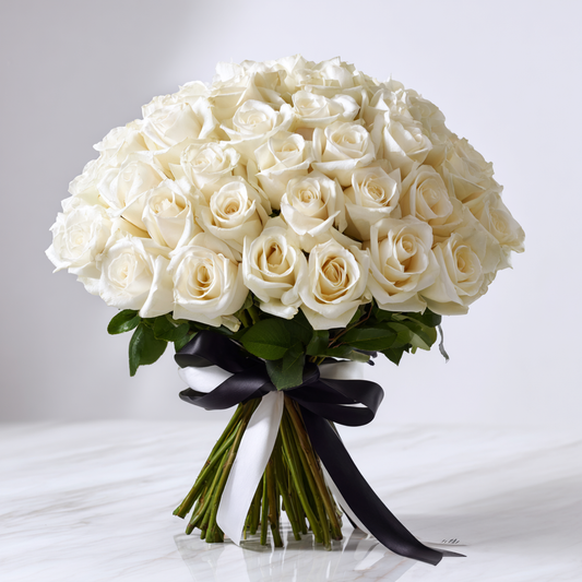 Eleganza Neve : 51 rose bianche